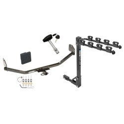 Trailer Tow Hitch w/ 4 Bike Rack For 11-14 Ford Mustang tilt away adult or child arms fold down carrier w/ Lock and Cover Trailer Tow Hitch w/ 4 Bike Rack For 11-14 Ford Mustang tilt away adult or child arms fold down carrier w/ Lock and Cover