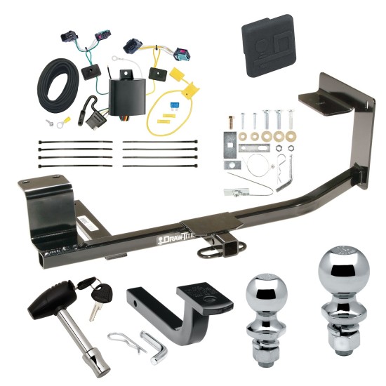 Custom Fit Trailer Hitch Draw-Bar w/ Pin/Clip Wiring Harness (Plug & Play) 1-7/8" and 2" Chrome Ball Security Lock Pin Rubber Hitch Plug Cover Installation Hardware Installation Instructions 248660 118667 63820 63810 580407 2211 Draw-Tite T Trailer Tow Hitch For 05-10 Volkswagen Jetta Sedan Deluxe Package Wiring 2" and 1-7/8" Ball and Lock