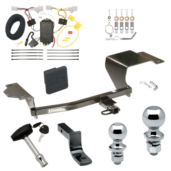 Custom Fit Trailer Hitch Draw-Bar w/ Pin/Clip Wiring Harness (Plug & Play) 1-7/8" and 2" Chrome Ball Security Lock Pin Rubber Hitch Plug Cover Installation Hardware Installation Instructions 248690 118520 63820 63810 580407 2211 Draw-Tite T Trailer Tow Hitch For 11-14 Mazda 2 Deluxe Package Wiring 2" and 1-7/8" Ball and Lock
