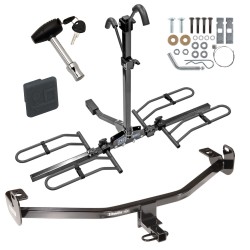 Trailer Tow Hitch For 12-18 Ford Focus Platform Style 2 Bike Rack w/ Hitch Lock and Cover Trailer Tow Hitch For 12-18 Ford Focus Platform Style 2 Bike Rack w/ Hitch Lock and Cover