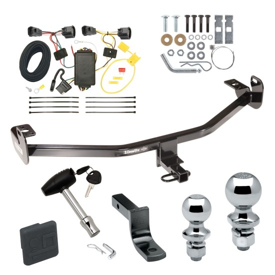 Custom Fit Trailer Hitch Draw-Bar w/ Pin/Clip Wiring Harness (Plug & Play) 1-7/8" and 2" Chrome Ball Security Lock Pin Rubber Hitch Plug Cover Installation Hardware Installation Instructions 248720 118549 63820 63810 580407 2211 Draw-Tite T Trailer Tow Hitch For 12-14 Ford Focus Hatchback Except ST w/Center Exhaust Deluxe Package Wiring 2" and 1-7/8" Ball and Lock