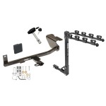 Trailer Tow Hitch w/ 4 Bike Rack For 12-17 Mazda 5 tilt away adult or child arms fold down carrier w/ Lock and Cover