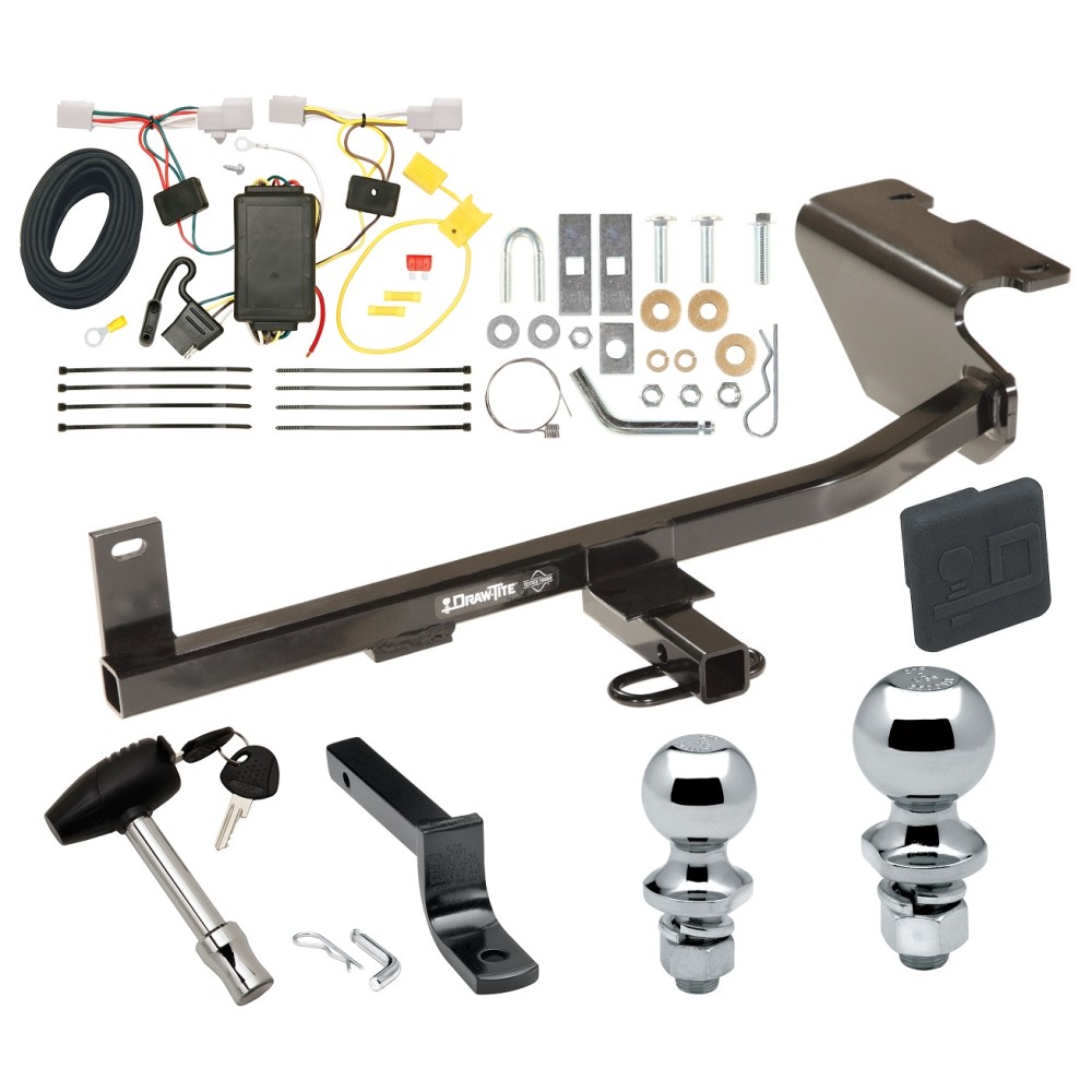 Custom Fit Trailer Hitch Draw-Bar w/ Pin/Clip Wiring Harness (Plug & Play) 1-7/8" and 2" Chrome Ball Security Lock Pin Rubber Hitch Plug Cover Installation Hardware Installation Instructions 248740 118520 63820 63810 580407 2211 Draw-Tite T Trailer Tow Hitch For 12-17 Mazda 5 Deluxe Package Wiring 2" and 1-7/8" Ball and Lock