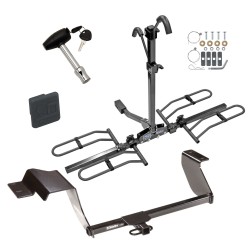 Trailer Tow Hitch For 12-19 Chevy Sonic 5 Dr. Hatchback Platform Style 2 Bike Rack w/ Hitch Lock and Cover