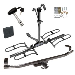 Trailer Tow Hitch For 12-16 KIA Rio 5 Dr. Hatchback Platform Style 2 Bike Rack w/ Hitch Lock and Cover Trailer Tow Hitch For 12-16 KIA Rio 5 Dr. Hatchback Platform Style 2 Bike Rack w/ Hitch Lock and Cover