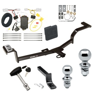 Custom Fit Trailer Hitch Draw-Bar w/ Pin/Clip Wiring Harness (Plug & Play)1-7/8" and 2" Chrome Ball Security Lock Pin Rubber Hitch Plug Cover Installation Hardware Installation Instructions 248840 118570 63820 63810 580407 2211 Draw-Tite Tr Trailer Tow Hitch For 12-17 KIA Rio 4 Dr. Sedan Except S Deluxe Package Wiring 2" and 1-7/8" Ball and Lock