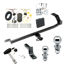 Trailer Tow Hitch For 10-17 Mitsubishi Lancer Exc Evolution Ralliart Dual Exhaust Deluxe Package Wiring 2" and 1-7/8" Ball and Lock