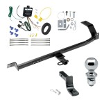 Trailer Tow Hitch For 08-11 Mitsubishi Lancer Sedan Exc Evolution Ralliart Dual Exhaust Complete Package w/ Wiring Draw Bar and 2" Ball