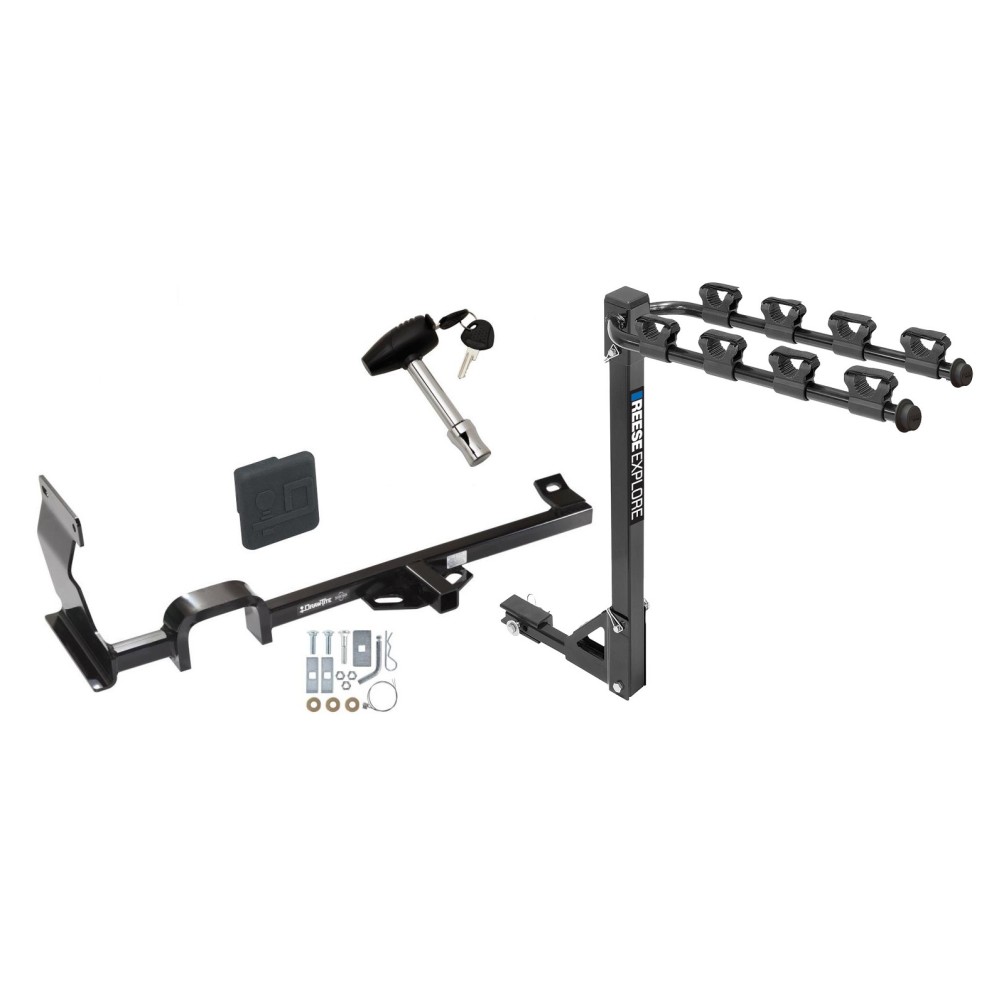 Custom Fit Trailer Hitch4 Bike Carrier Security Lock Pin Rubber Hitch Plug Cover Installation Hardware Installation Instructions 24892 1393100G 580407 2211 Draw-Tite Trailer Tow Hitch 4 Bike Rack 11-17 Nissan JUKE FWD Except Nismo and RS tilt away adult Trailer Tow Hitch w/ 4 Bike Rack For 11-17 Nissan JUKE FWD Except Nismo and RS tilt away adult or child arms fold down carrier w/ Lock and Cover