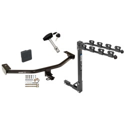 Trailer Tow Hitch w/ 4 Bike Rack For 13-18 Ford C-MAX tilt away adult or child arms fold down carrier w/ Lock and Cover Trailer Tow Hitch w/ 4 Bike Rack For 13-18 Ford C-MAX tilt away adult or child arms fold down carrier w/ Lock and Cover