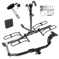 Trailer Tow Hitch For 11-16 Hyundai Elantra Platform Style 2 Bike Rack w/ Hitch Lock and Cover