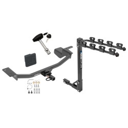 Trailer Tow Hitch w/ 4 Bike Rack For 10-14 Volkswagen GTI Hatchback tilt away adult or child arms fold down carrier w/ Lock and Cover Trailer Tow Hitch w/ 4 Bike Rack For 10-14 Volkswagen GTI Hatchback tilt away adult or child arms fold down carrier w/ Lock and Cover