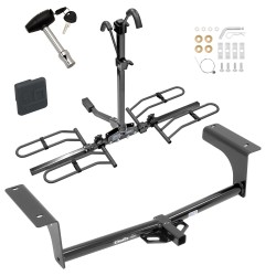 Trailer Tow Hitch For 14-21 Mazda 6 4 Dr. Sedan Platform Style 2 Bike Rack w/ Hitch Lock and Cover Trailer Tow Hitch For 14-21 Mazda 6 4 Dr. Sedan Platform Style 2 Bike Rack w/ Hitch Lock and Cover