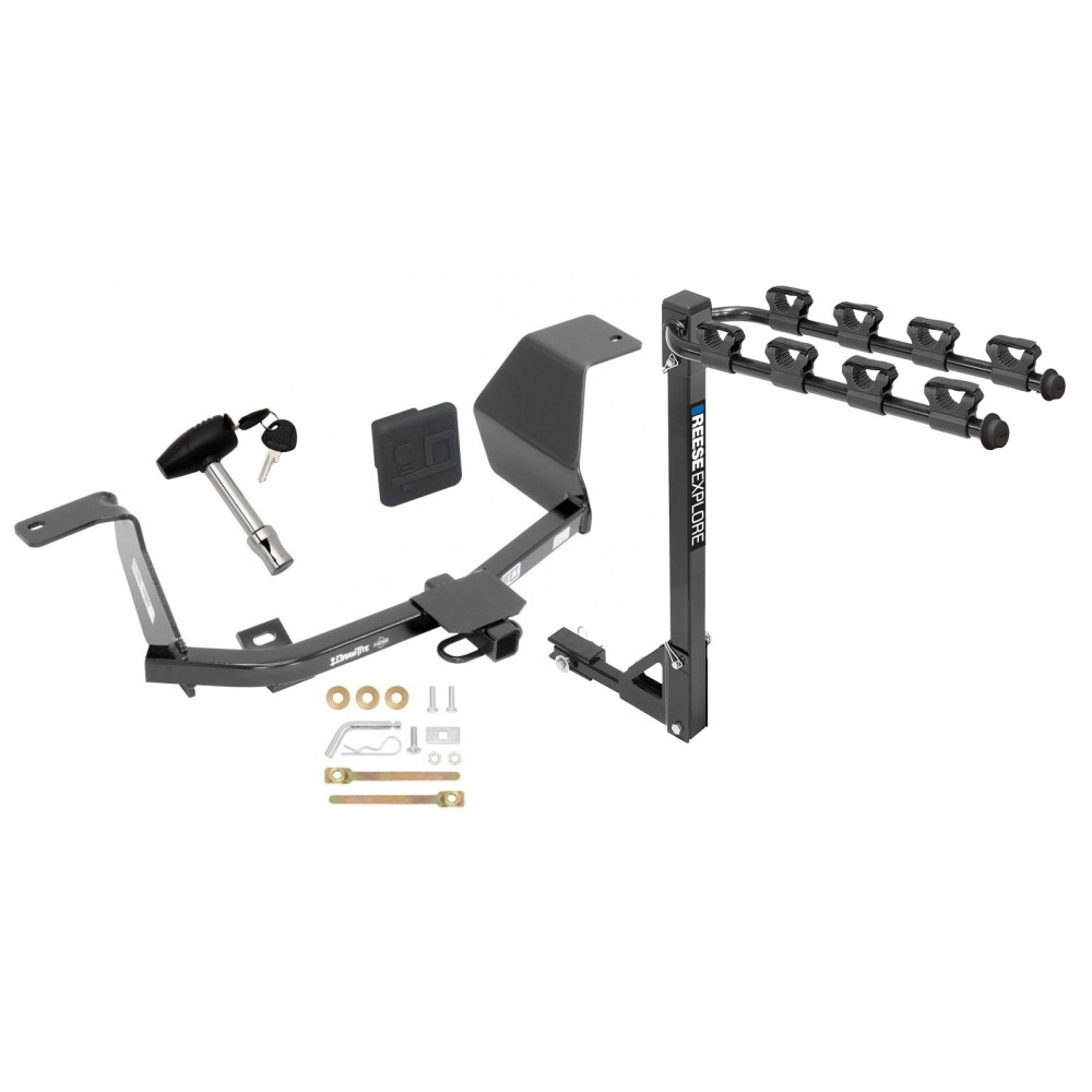 Custom Fit Trailer Hitch4 Bike Carrier Security Lock Pin Rubber Hitch Plug Cover Installation Hardware Installation Instructions 24909 1393100G 580407 2211 Draw-Tite Trailer Tow Hitch 4 Bike Rack 14-19 Nissan Versa Note tilt away adult or child arms fol Trailer Tow Hitch w/ 4 Bike Rack For 14-19 Nissan Versa Note tilt away adult or child arms fold down carrier w/ Lock and Cover
