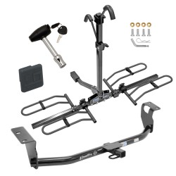Trailer Tow Hitch For 03-19 Toyota Corolla Platform Style 2 Bike Rack w/ Hitch Lock and Cover Trailer Tow Hitch For 03-19 Toyota Corolla Platform Style 2 Bike Rack w/ Hitch Lock and Cover