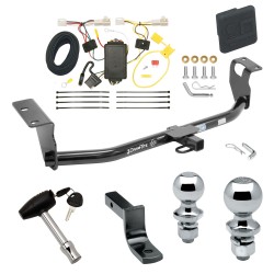 Trailer Tow Hitch For 09-13 Toyota Corolla Deluxe Package Wiring 2" and 1-7/8" Ball and Lock
