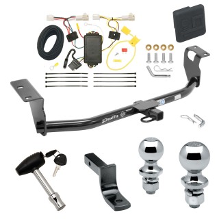 Custom Fit Trailer Hitch Draw-Bar w/ Pin/Clip Wiring Harness (Requires Splicing)1-7/8" and 2" Chrome Ball Security Lock Pin Rubber Hitch Plug Cover Installation Hardware Installation Instructions 249130 118459 63820 63810 580407 2211 Draw-Tite Trailer Tow Hitch For 09-13 Toyota Corolla Deluxe Package Wiring 2" and 1-7/8" Ball and Lock