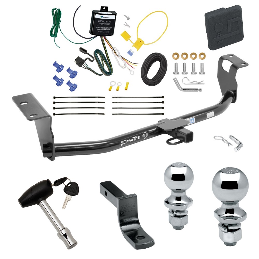 Custom Fit Trailer Hitch Draw-Bar w/ Pin/Clip Wiring Harness (Requires Splicing)1-7/8" and 2" Chrome Ball Security Lock Pin Rubber Hitch Plug Cover Installation Hardware Installation Instructions 249130 119148 63820 63810 580407 2211 Draw-Tite Trailer Tow Hitch For 2008 Toyota Corolla Deluxe Package Wiring 2" and 1-7/8" Ball and Lock