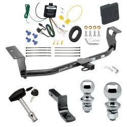 Trailer Tow Hitch For 2008 Toyota Corolla Deluxe Package Wiring 2" and 1-7/8" Ball and Lock