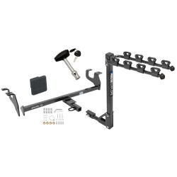 Trailer Tow Hitch w/ 4 Bike Rack For 15-18 Chrysler 200 4 Dr. Sedan tilt away adult or child arms fold down carrier w/ Lock and Cover Trailer Tow Hitch w/ 4 Bike Rack For 15-18 Chrysler 200 4 Dr. Sedan tilt away adult or child arms fold down carrier w/ Lock and Cover