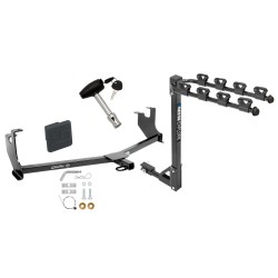 Trailer Tow Hitch w/ 4 Bike Rack For 14-21 Volkswagen Beetle Except R-Line GSR tilt away adult or child arms fold down carrier w/ Lock and Cover Trailer Tow Hitch w/ 4 Bike Rack For 14-21 Volkswagen Beetle Except R-Line GSR tilt away adult or child arms fold down carrier w/ Lock and Cover