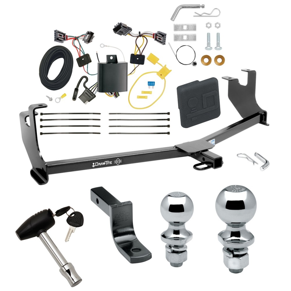 Custom Fit Trailer Hitch Draw-Bar w/ Pin/Clip Wiring Harness (Plug & Play)1-7/8" and 2" Chrome Ball Security Lock Pin Rubber Hitch Plug Cover Installation Hardware Installation Instructions 249220 118688 63820 63810 580407 2211 Draw-Tite Tr Trailer Tow Hitch For 14-21 Volkswagen Beetle Except R-Line GSR Deluxe Package Wiring 2" and 1-7/8" Ball and Lock