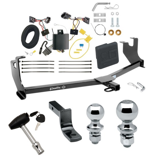 Custom Fit Trailer Hitch Draw-Bar w/ Pin/Clip Wiring Harness (Plug & Play)1-7/8" and 2" Chrome Ball Security Lock Pin Rubber Hitch Plug Cover Installation Hardware Installation Instructions 249220 118688 63820 63810 580407 2211 Draw-Tite Tr Trailer Tow Hitch For 14-21 Volkswagen Beetle Except R-Line GSR Deluxe Package Wiring 2" and 1-7/8" Ball and Lock