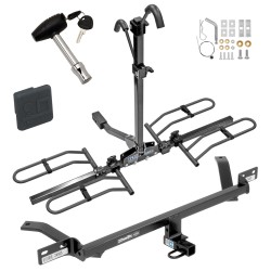 Trailer Tow Hitch For 15-22 Volkswagen Golf Except Sportwagen 16-17 GTI Platform Style 2 Bike Rack w/ Hitch Lock and Cover Trailer Tow Hitch For 15-22 Volkswagen Golf Except Sportwagen 16-17 GTI Platform Style 2 Bike Rack w/ Hitch Lock and Cover