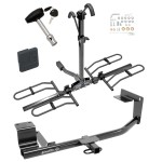 Trailer Tow Hitch For 15-18 Volkswagen Jetta 4 Dr. Sedan Except Hybrid TDI Platform Style 2 Bike Rack w/ Hitch Lock and Cover Trailer Tow Hitch For 15-18 Volkswagen Jetta 4 Dr. Sedan Except Hybrid TDI Platform Style 2 Bike Rack w/ Hitch Lock and Cover