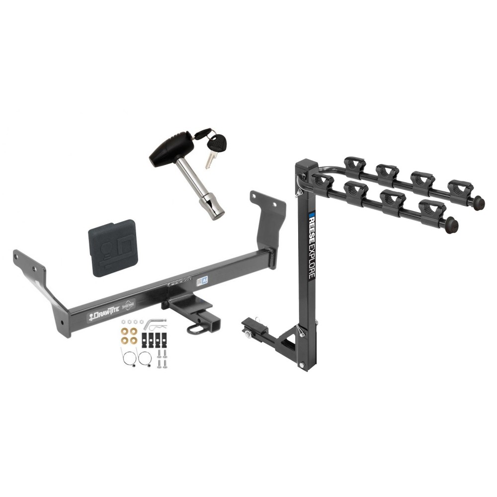 Custom Fit Trailer Hitch4 Bike Carrier Security Lock Pin Rubber Hitch Plug Cover Installation Hardware Installation Instructions 24931 1393100G 580407 2211 Draw-Tite Trailer Tow Hitch 4 Bike Rack 14-22 Infiniti Q50 tilt away adult or child arms fold dow Trailer Tow Hitch w/ 4 Bike Rack For 14-24 Infiniti Q50 tilt away adult or child arms fold down carrier w/ Lock and Cover
