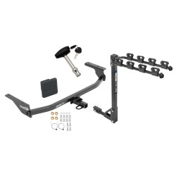Trailer Tow Hitch w/ 4 Bike Rack For 17-20 Hyundai Elantra 4 Dr. tilt away adult or child arms fold down carrier w/ Lock and Cover Trailer Tow Hitch w/ 4 Bike Rack For 17-20 Hyundai Elantra 4 Dr. tilt away adult or child arms fold down carrier w/ Lock and Cover