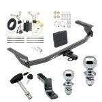 Custom Fit Trailer Hitch Draw-Bar w/ Pin/Clip Wiring Harness (Plug & Play)1-7/8" and 2" Chrome Ball Security Lock Pin Rubber Hitch Plug Cover Installation Hardware Installation Instructions 249390 118711 63820 63810 580407 2211 Draw-Tite Tr Trailer Tow Hitch For 17-20 Hyundai Elantra 4 Dr. Limited Except Sport Deluxe Package Wiring 2" and 1-7/8" Ball and Lock