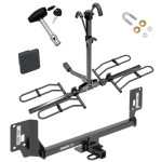 Trailer Tow Hitch For 15-20 Acura TLX Platform Style 2 Bike Rack w/ Hitch Lock and Cover