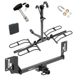 Trailer Tow Hitch For 15-20 Acura TLX Platform Style 2 Bike Rack w/ Hitch Lock and Cover Trailer Tow Hitch For 15-20 Acura TLX Platform Style 2 Bike Rack w/ Hitch Lock and Cover
