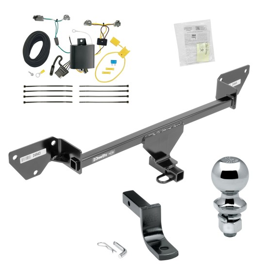 Draw-Tite Class 2 Trailer Hitch Complete Tow Package For 08-12 Chevy Malibu W/ Wiring, 2" Ball