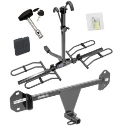 Trailer Tow Hitch For 12-17 BMW 320i 328d 328i 335i Platform Style 2 Bike Rack w/ Hitch Lock and Cover