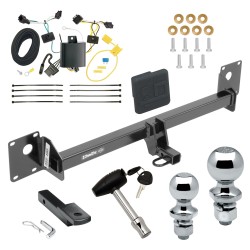 Trailer Tow Hitch For 17 Volkswagen Golf Alltrack SportWagen 16 Turbo Deluxe Package Wiring 2" and 1-7/8" Ball and Lock