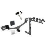 Trailer Tow Hitch w/ 4 Bike Rack For 17-19 Chevy Cruze Hatchback tilt away adult or child arms fold down carrier w/ Lock and Cover