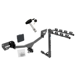 Trailer Tow Hitch w/ 4 Bike Rack For 17-19 Chevy Cruze Hatchback tilt away adult or child arms fold down carrier w/ Lock and Cover Trailer Tow Hitch w/ 4 Bike Rack For 17-19 Chevy Cruze Hatchback tilt away adult or child arms fold down carrier w/ Lock and Cover