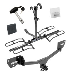 Trailer Tow Hitch For 17-19 Chevy Cruze Hatchback Platform Style 2 Bike Rack w/ Hitch Lock and Cover