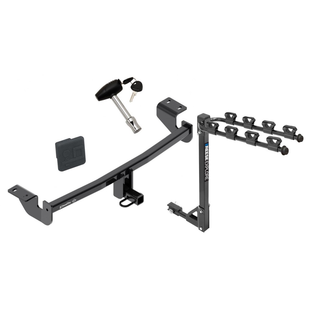 Custom Fit Trailer Hitch3 Bike Carrier Security Lock Pin Rubber Hitch Plug Cover Installation Hardware Installation Instructions 24952 1393100G 580407 2211 Draw-Tite Trailer Tow Hitch 4 Bike Rack 2016 Toyota iM 17-18 Corolla iM tilt away adult or child Trailer Tow Hitch w/ 4 Bike Rack For 2016 Toyota iM 17-18 Corolla iM tilt away adult or child arms fold down carrier w/ Lock and Cover