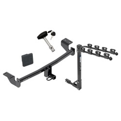 Trailer Tow Hitch w/ 4 Bike Rack For 2016 Toyota iM 17-18 Corolla iM tilt away adult or child arms fold down carrier w/ Lock and Cover