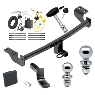 Custom Fit Trailer Hitch Draw-Bar w/ Pin/Clip Wiring Harness (Plug & Play)1-7/8" and 2" Chrome Ball Security Lock Pin Rubber Hitch Plug Cover Installation Hardware Installation Instructions 249520 118729 63820 63810 580407 2211 Draw-Tite Tr Trailer Tow Hitch For 2016 Toyota iM 17-18 Corolla iM Deluxe Package Wiring 2" and 1-7/8" Ball and Lock
