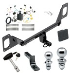 Custom Fit Trailer Hitch Draw-Bar w/ Pin/Clip Wiring Harness (Plug & Play)1-7/8" and 2" Chrome Ball Security Lock Pin Rubber Hitch Plug Cover Installation Hardware Installation Instructions 249540 118686 63820 63810 580407 2211 Draw-Tite Tr Trailer Tow Hitch For 16-21 Honda Civic Sedan Except w/Center Exhaust Deluxe Package Wiring 2" and 1-7/8" Ball and Lock