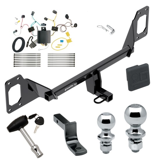 Custom Fit Trailer Hitch Draw-Bar w/ Pin/Clip Wiring Harness (Plug & Play)1-7/8" and 2" Chrome Ball Security Lock Pin Rubber Hitch Plug Cover Installation Hardware Installation Instructions 249540 118686 63820 63810 580407 2211 Draw-Tite Tr Trailer Tow Hitch For 16-21 Honda Civic Sedan Except w/Center Exhaust Deluxe Package Wiring 2" and 1-7/8" Ball and Lock