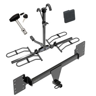 Trailer Tow Hitch For 12-23 Tesla S Platform Style 2 Bike Rack w/ Hitch Lock and Cover Trailer Tow Hitch For 12-23 Tesla S Platform Style 2 Bike Rack w/ Hitch Lock and Cover