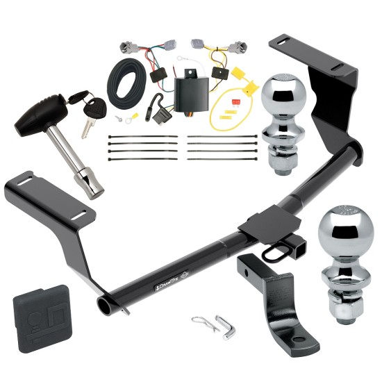 Custom Fit Trailer Hitch Draw-Bar w/ Pin/Clip Wiring Harness (Plug & Play)1-7/8" and 2" Chrome Ball Security Lock Pin Rubber Hitch Plug Cover Installation Hardware Installation Instructions 249590 118573 63820 63810 580407 2211 Draw-Tite Tr Trailer Tow Hitch For 12-16 Subaru Impreza 5 Dr. Wagon Except WRX STi and Quad Exhaust Outlets Deluxe Package Wiring 2" and 1-7/8" Ball and Lock