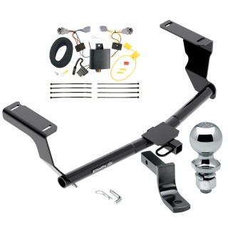 Trailer Tow Hitch For 12-16 Subaru Impreza 5 Dr. Wagon Except WRX STi and Quad Exhaust Outlets Complete Package w/ Wiring Draw Bar and 2" Ball