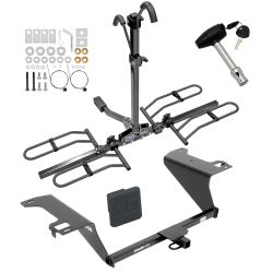 Trailer Tow Hitch For 11-20 Hyundai Sonata KIA Optima Platform Style 2 Bike Rack w/ Hitch Lock and Cover