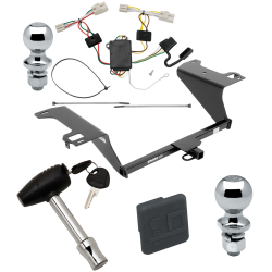 Trailer Tow Hitch For 11-20 KIA Optima Deluxe Package Wiring 2" and 1-7/8" Ball and Lock